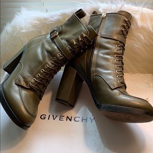 Givenchy Combat Boots | Dark Green | Size: 39 |